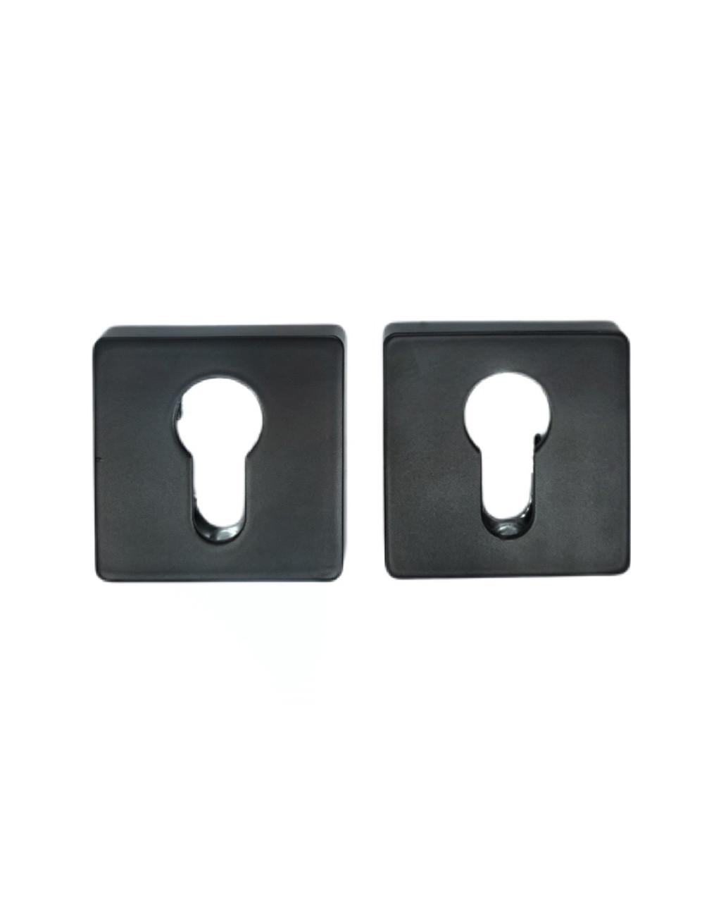 Накладка для дверних ручок Vortex Black matte під циліндр квадрат Чорний (230031)