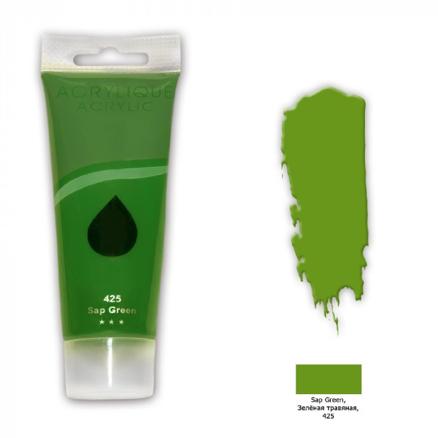 Краска акриловая Memory professional 75 мл Зеленый травяной