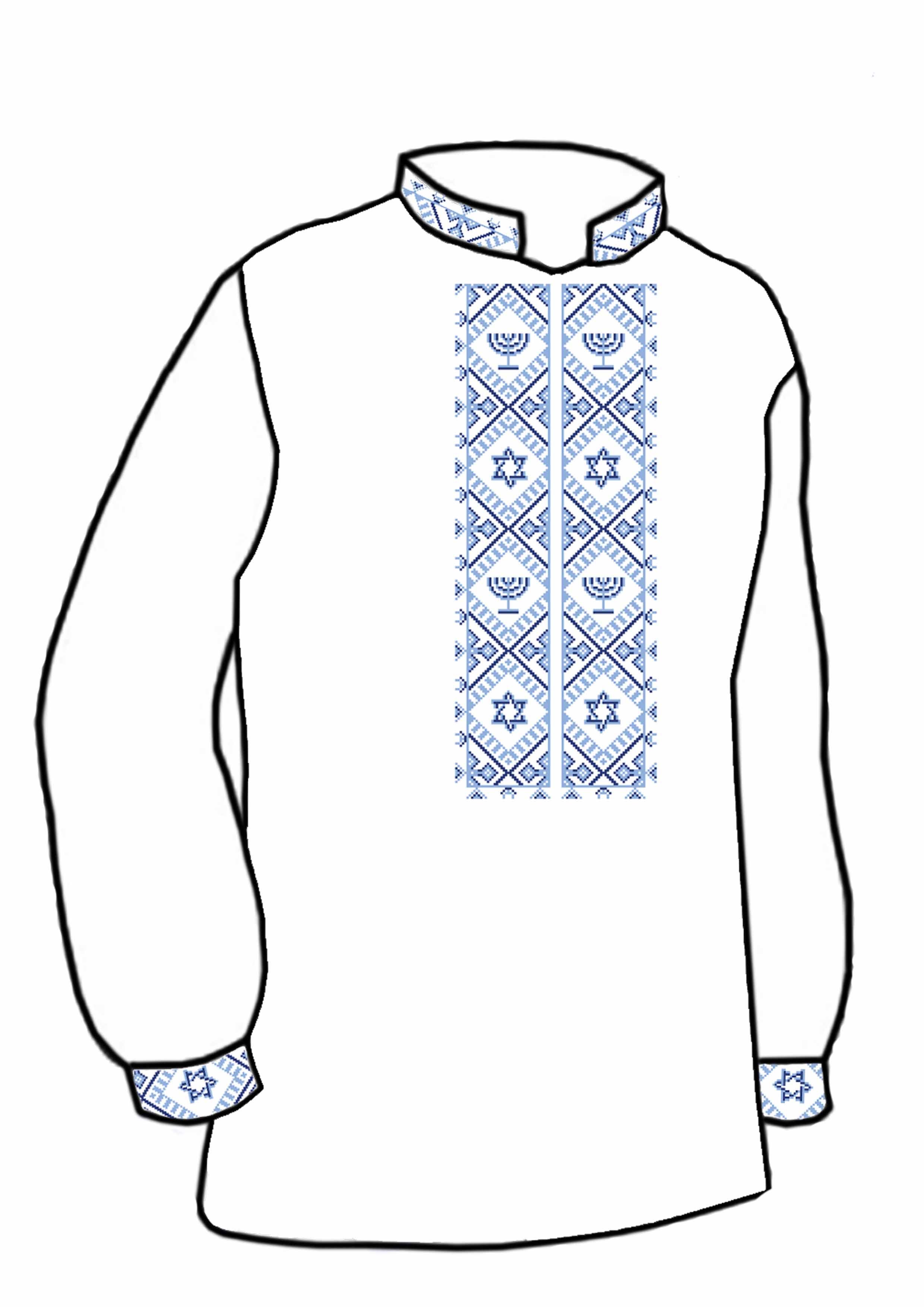 Заготовка для вишивки нитками або бісером сорочка СЧ-165 домоткане полотно Заготовка для вишивки нитками або бісером сорочка СЧ-165 домоткане полотно