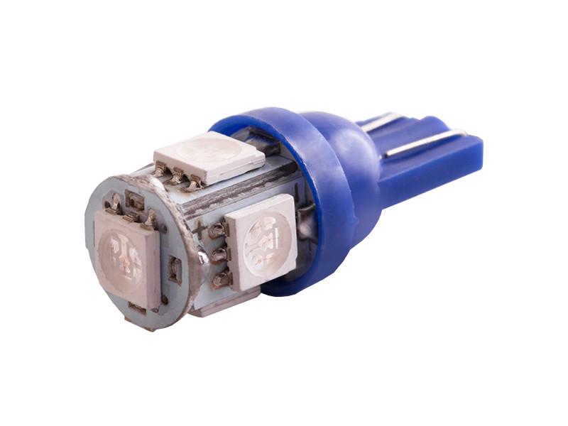 Автолампа светодиодная T10 W5W 24 В SMD5050-5led Синий (2107)