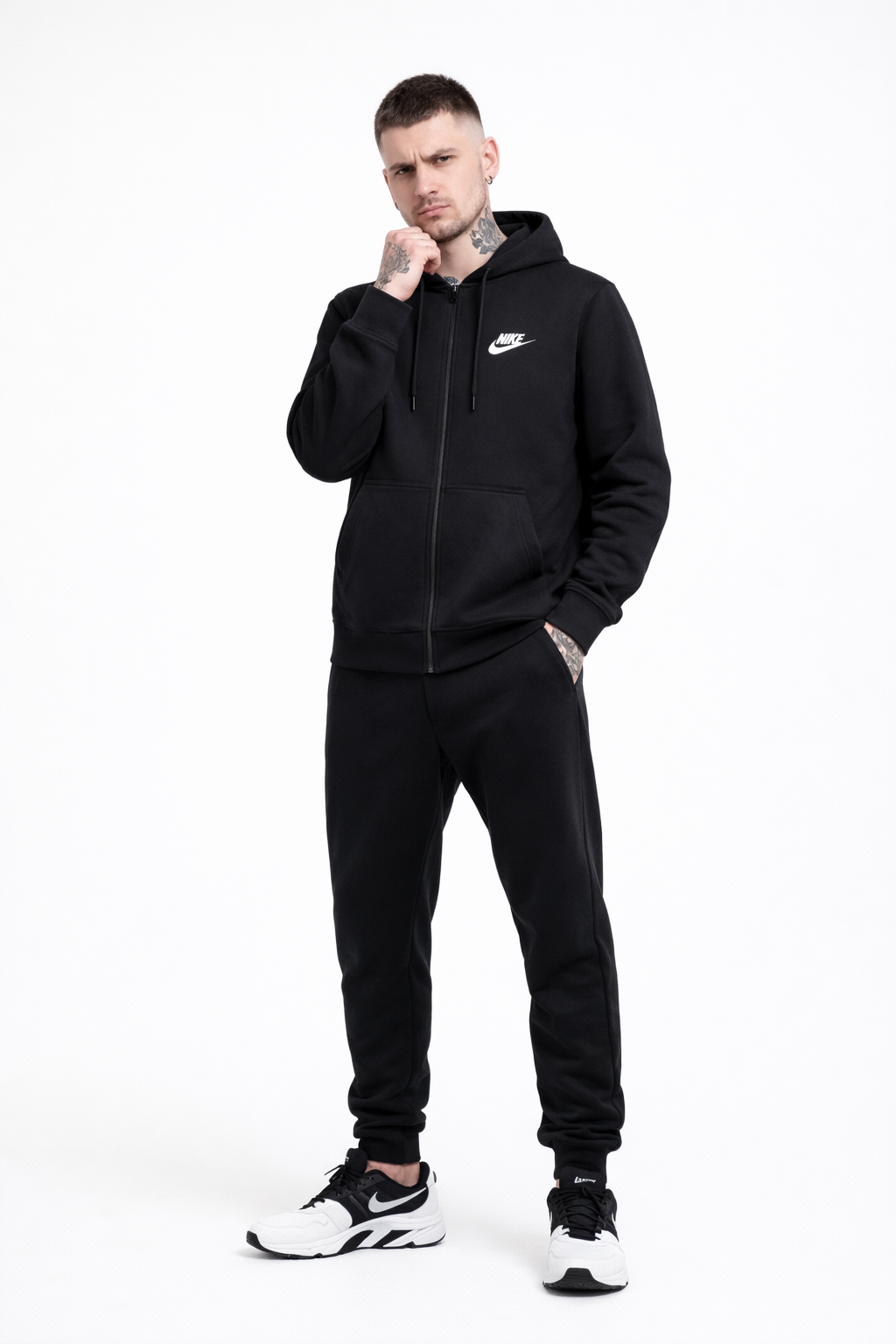 Худі чоловіче на блискавці XL Чорний (26127478)