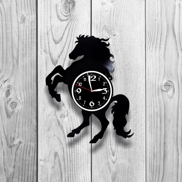 Часы настенные Конь 0134 из виниловой пластинки