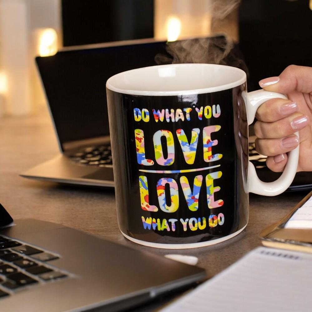 Кружка керамическая "Do what you love" 1 л Черный - фото 4 Кружка керамическая "Do what you love" 1 л Черный - фото 4