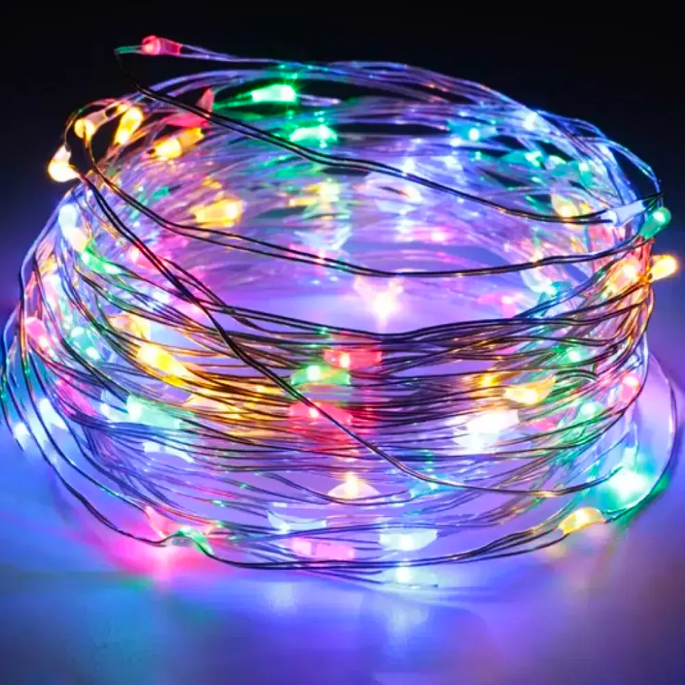 Гирлянда музыкальная Роса от USB 10 м 100 LED Разноцветный (234574871)