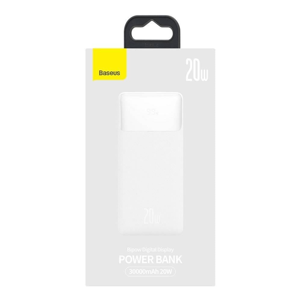 Внешний аккумулятор Baseus Bipow PPDML-N02 Type-C 20W 30000 mAh White (69117) - фото 9