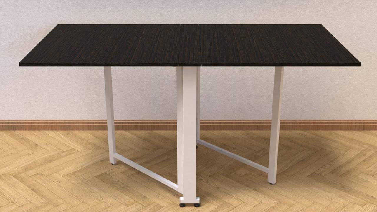 Стол-книга трансформер Ferrum-decor Орион 2 металл/ДСП 16 мм 750x1520x730 мм Белый/Венге Магия (FRD-105427)