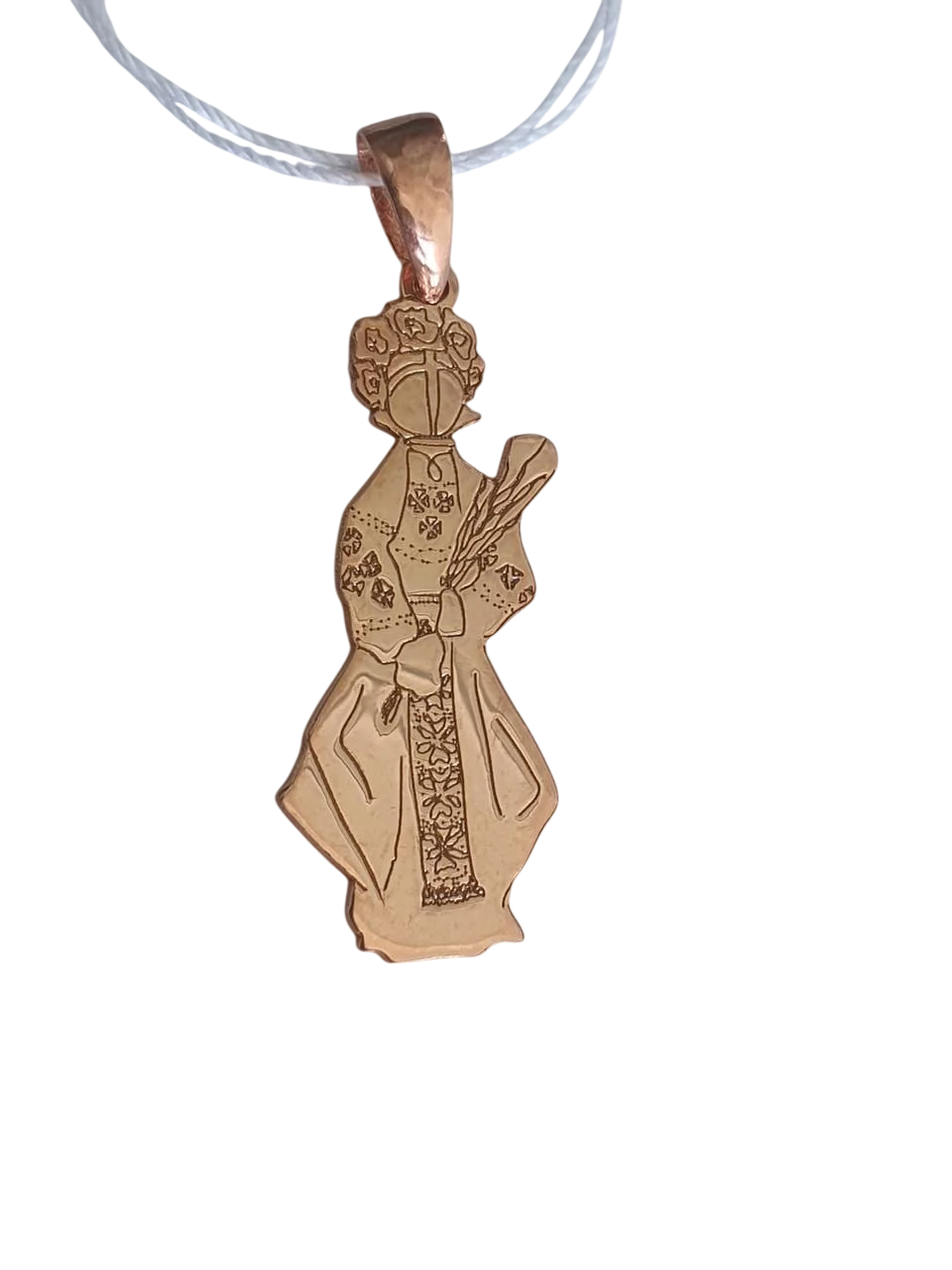 Кулон оберіг срібло лялька Мотанка з снопом колоском позолота 925 проби (2583843515)