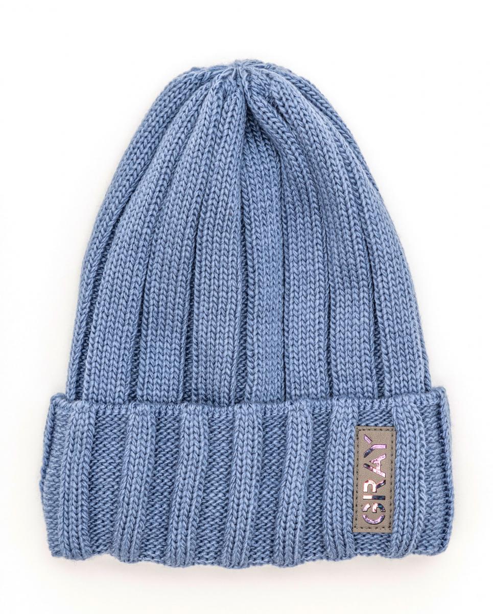 Шапка детская зимняя Alex Грей 46-50 см Голубой Шапка детская зимняя Alex Грей 46-50 см Голубой