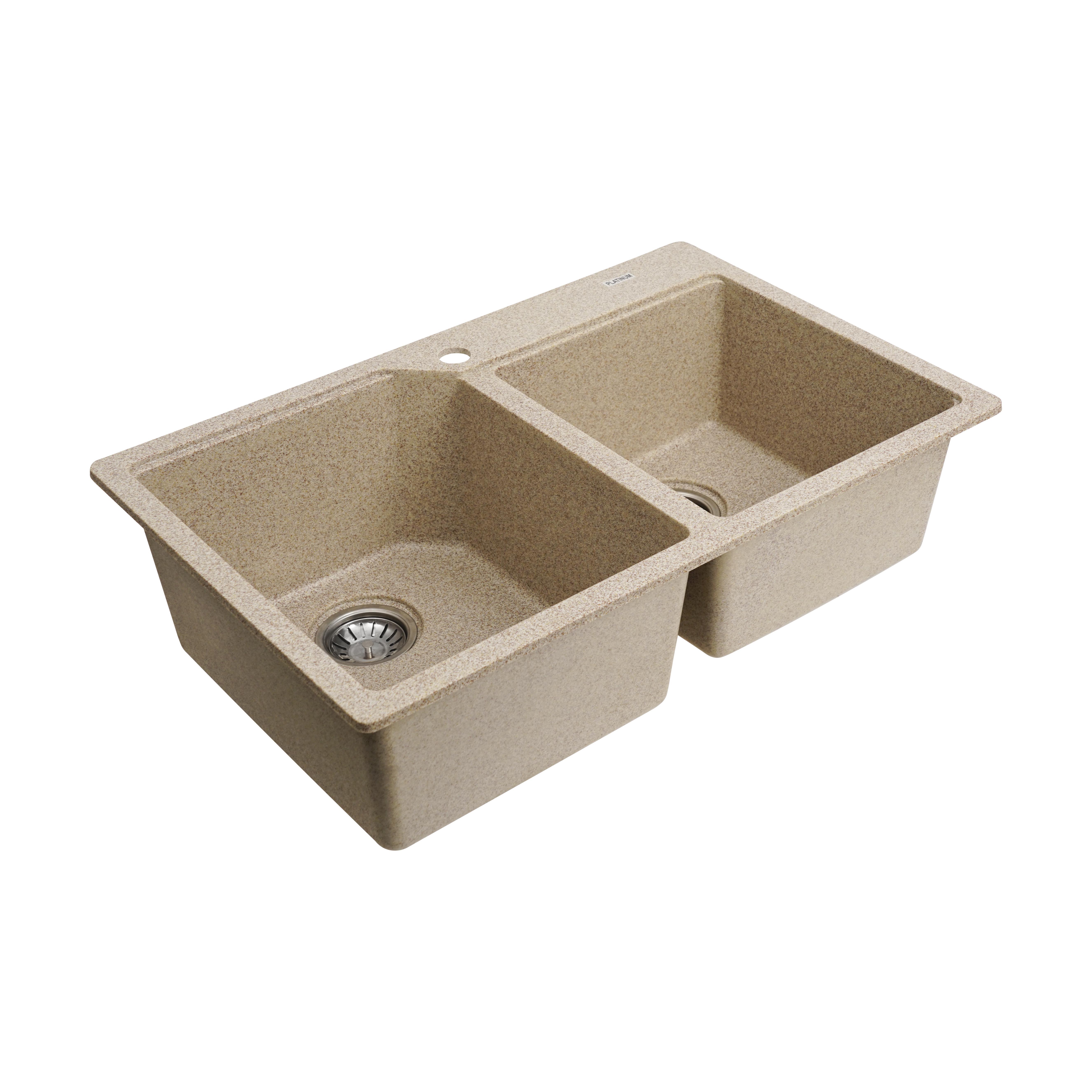 Мойка для кухни Platinum 7850 Harmony гранит матовый Карамельный - фото 2 Мойка для кухни Platinum 7850 Harmony гранит матовый Карамельный - фото 2