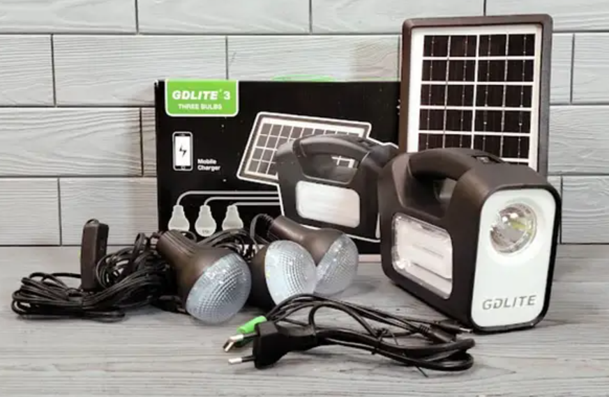 Фонарь-зарядная станция GDlite USB Power Bank аккумуляторный 3 лампочки солнечная панель 4000 мАч Черный (22981454) - фото 11 Фонарь-зарядная станция GDlite USB Power Bank аккумуляторный 3 лампочки солнечная панель 4000 мАч Черный (22981454) - фото 11