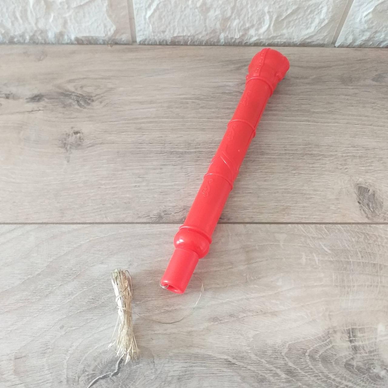 Гирлянда проволочная декоративная с красной ручкой 20 Led На батарейках 2 м Мультиколор (KG-6384)