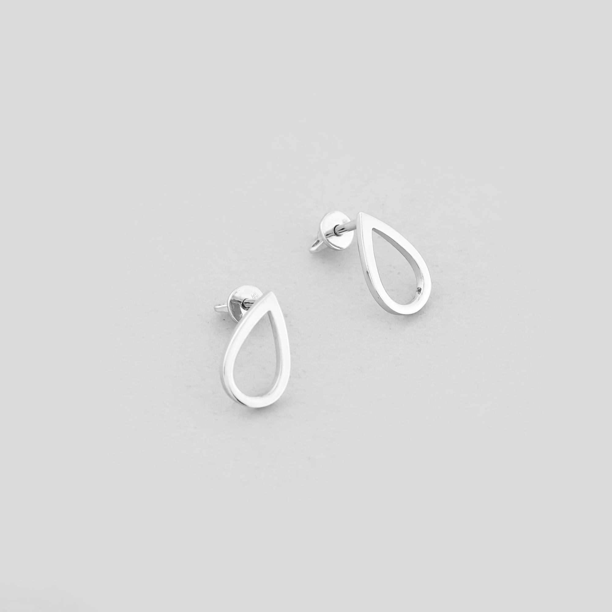 Срібні сережки Minimal Краплини (16590)