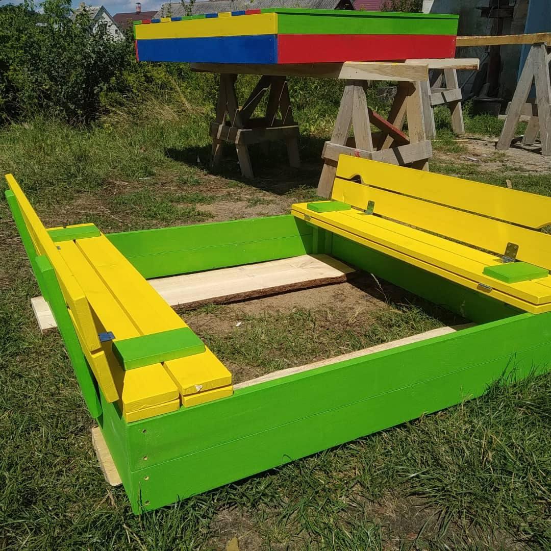 Песочница-трансформер с крышкой 1х1 м (27358128) - фото 7 Песочница-трансформер с крышкой 1х1 м (27358128) - фото 7