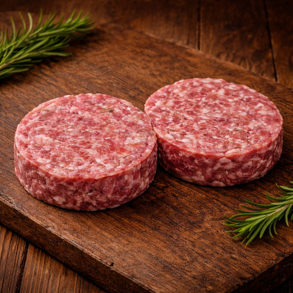 Біфштекси для бургерів Чугун м'ясо качки рублені заморожені 150 г 2 шт. (33702501)