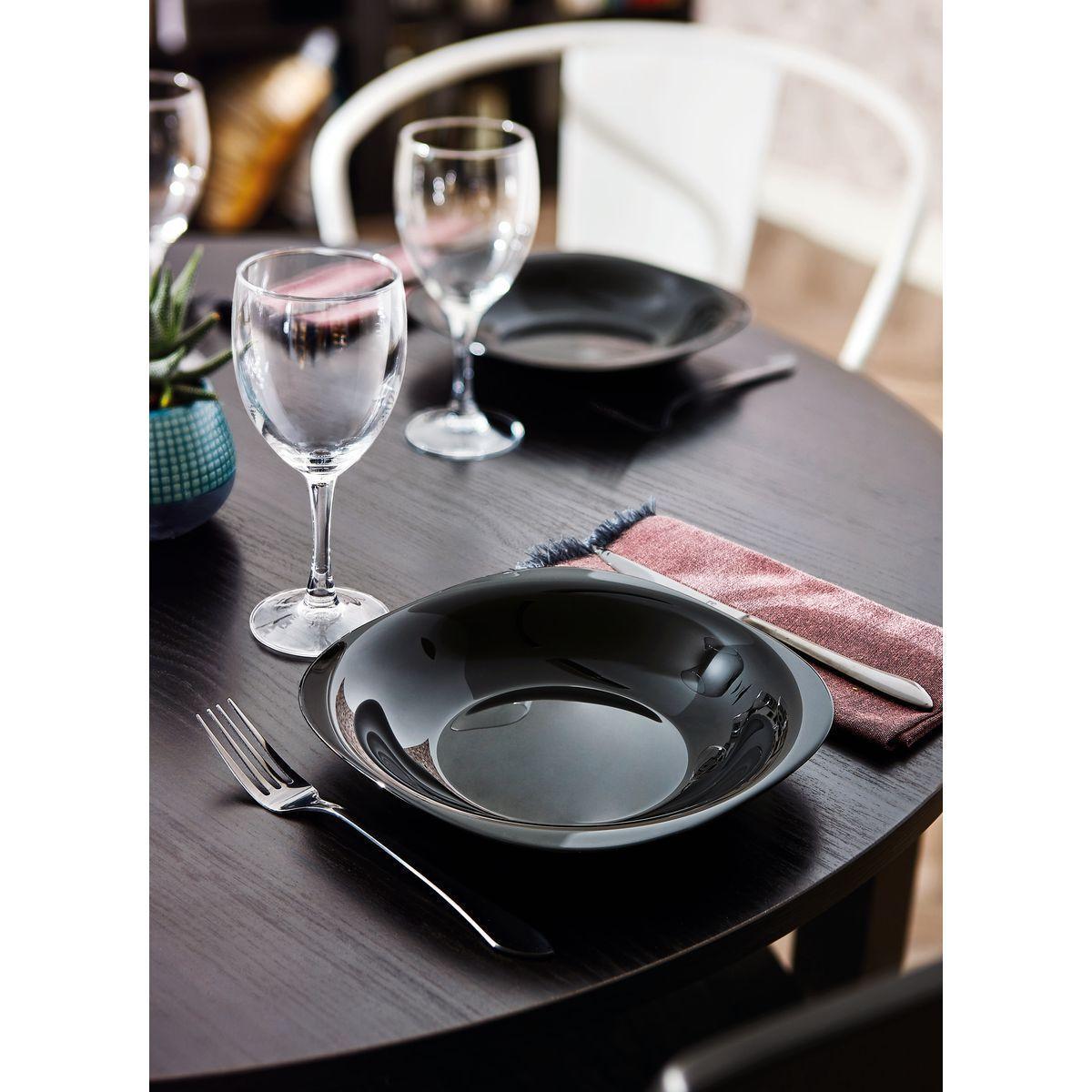 Тарелка глубокая Luminarc Carine Black квадратная 21 см (L9818)