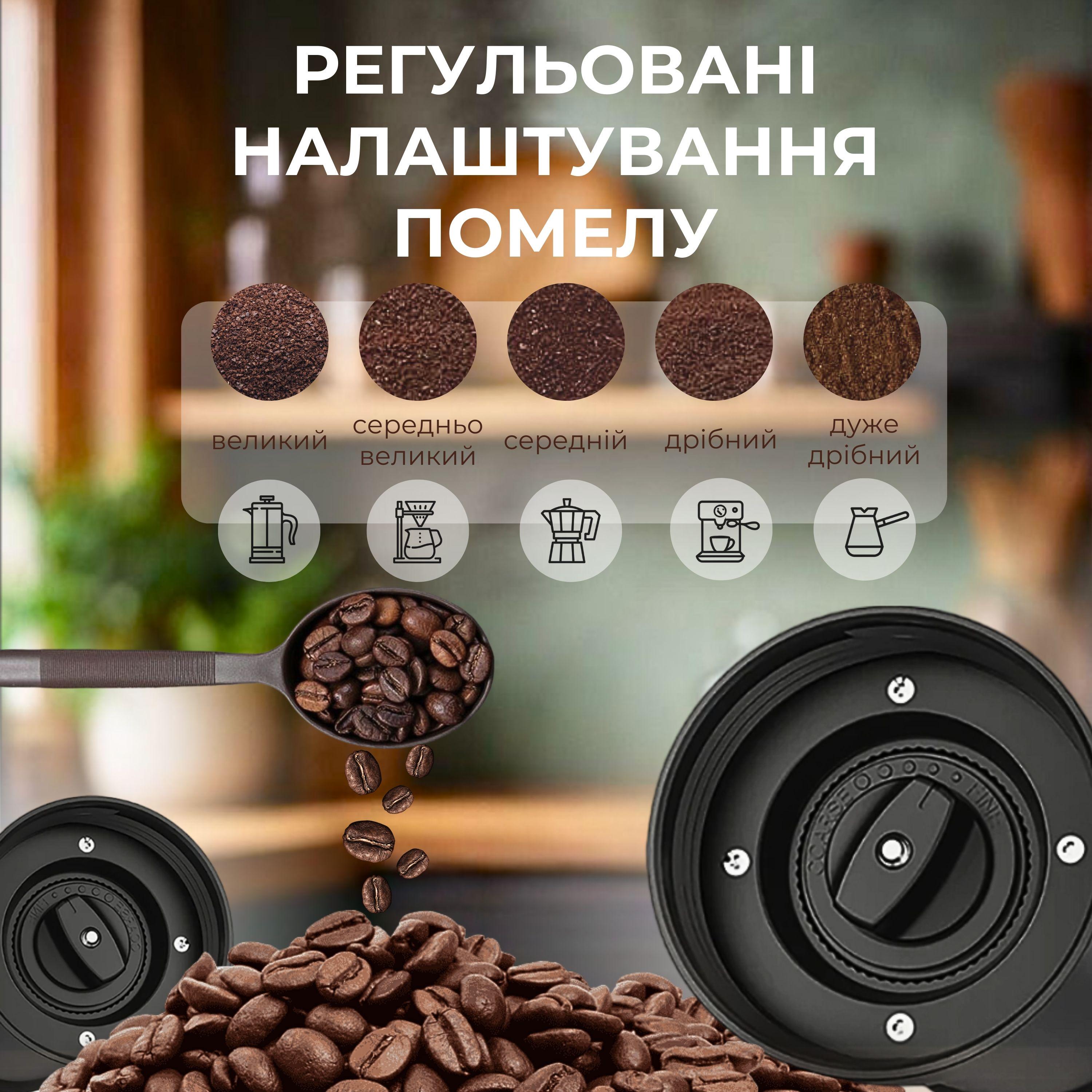 Кофемолка Joy of life с керамическими жерновами и ложкой (22825668) - фото 3