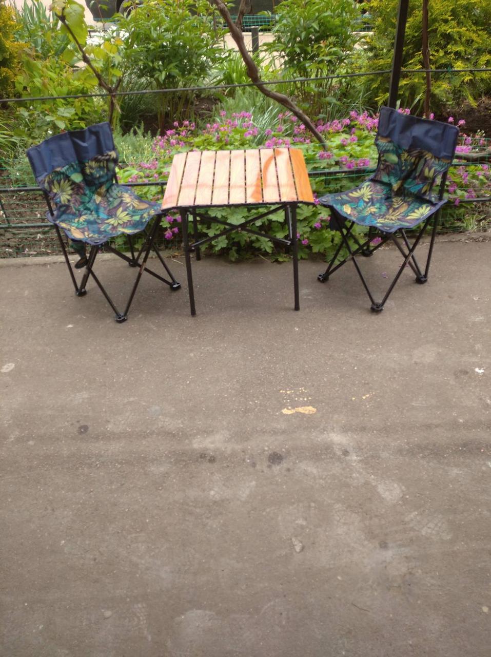 Туристический набор стол раскладной с системой Паук та 2 стулья с чехлами (17084) - фото 3