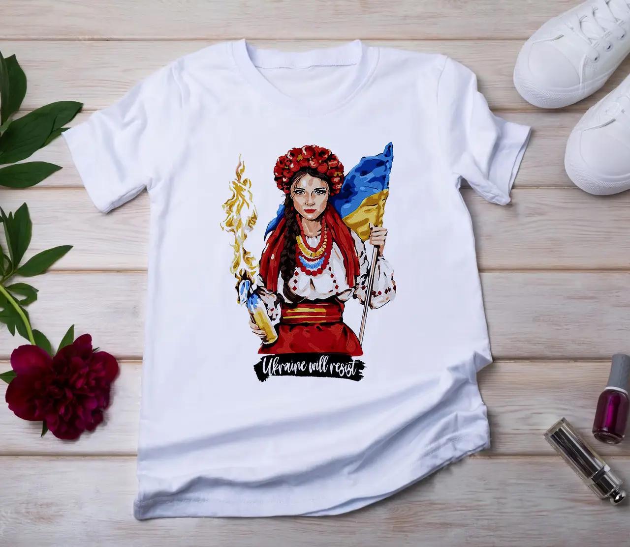 Футболка Stedman Українка XXL Білий (19512665)