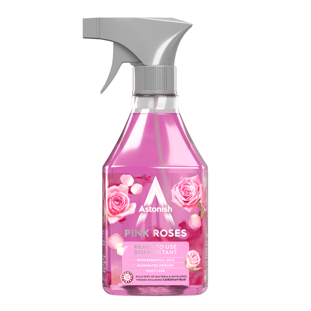 Спрей для дезінфекції та чищення Astonish Pink Roses 550 мл (27369452)