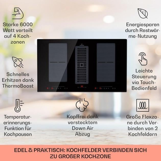 Плита індукційна з витяжкою KLARSTEIN Full House DownAir System (10039858) - фото 2 Плита індукційна з витяжкою KLARSTEIN Full House DownAir System (10039858) - фото 2