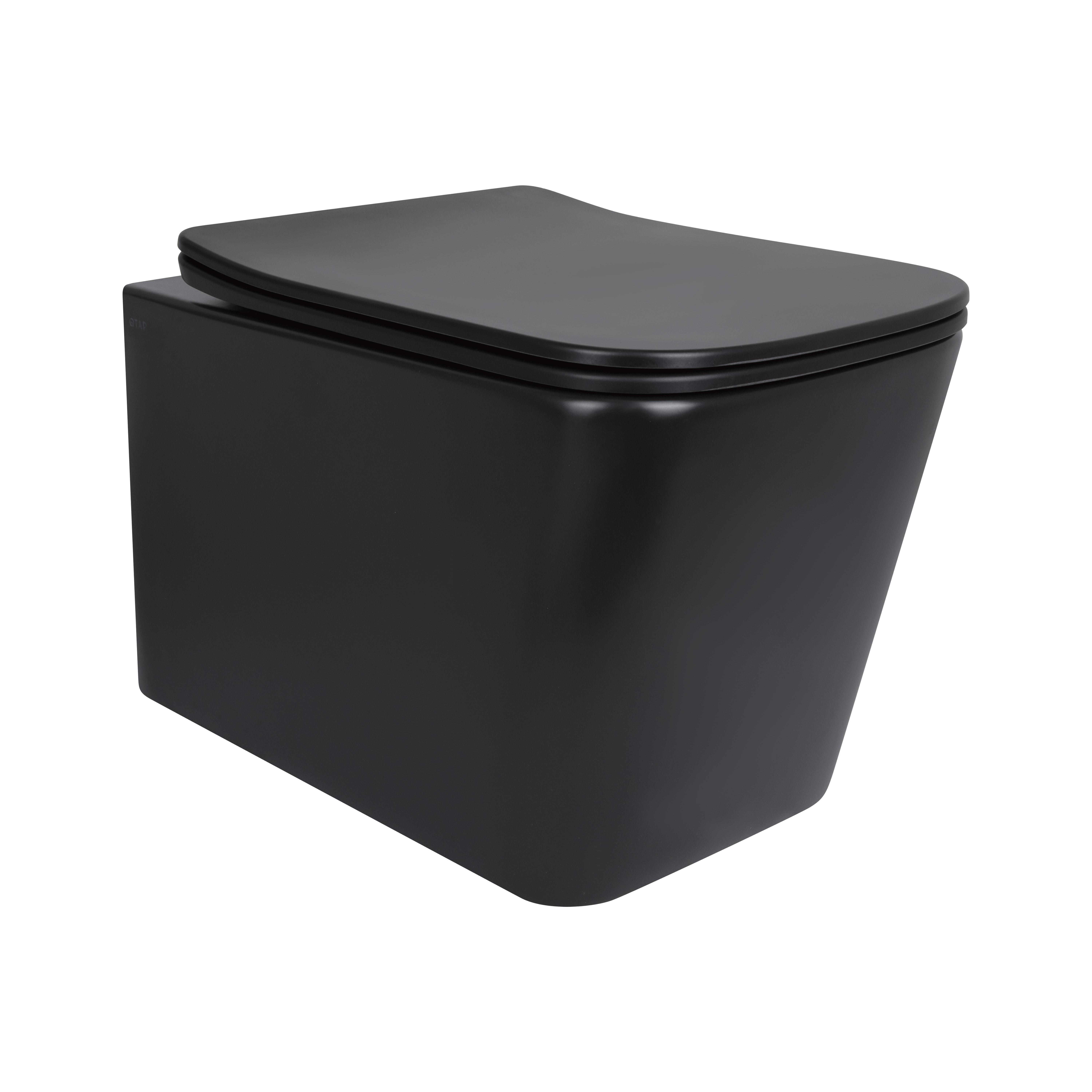 Унитаз подвесной Qtap Tern New Ultra Quiet с сиденьем Soft-Close Black Matt (QT17332303ASMB)