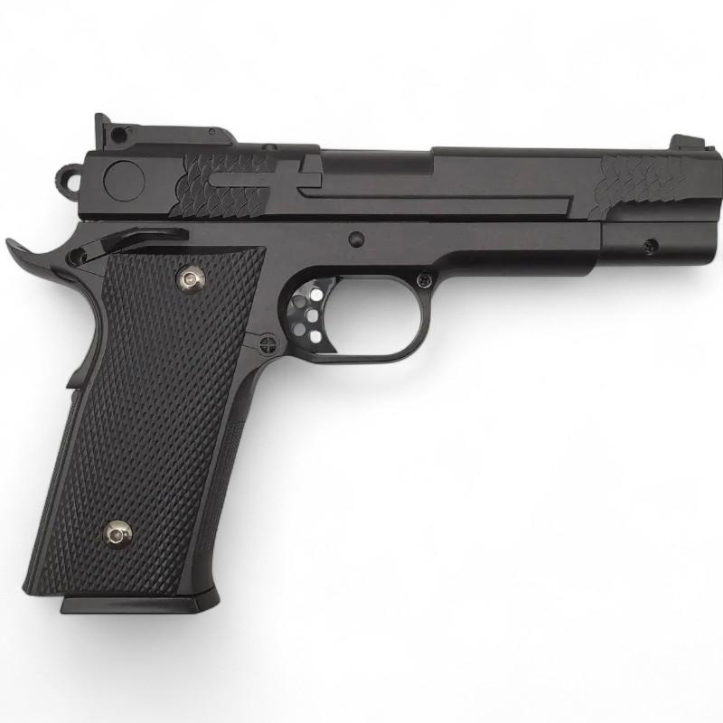 Пистолет детский пружинный Browning HP металл Черный (G20)