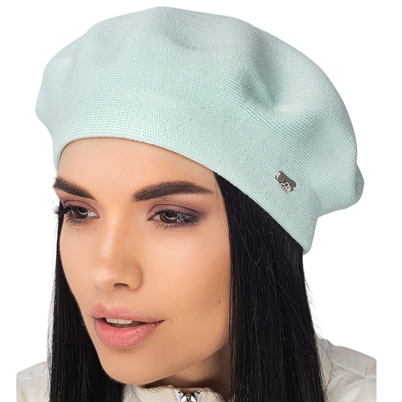 Берет женский Leks Клеопатра двойной шерстяной Мята (129058)