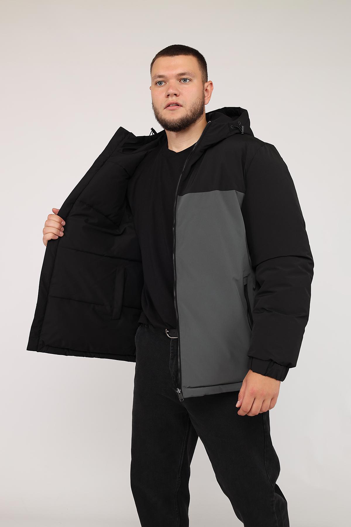 Куртка мужская двусторонняя ЦБ-00276127 р. 54 Темно-Серый (28422205) - фото 3 Куртка мужская двусторонняя ЦБ-00276127 р. 54 Темно-Серый (28422205) - фото 3