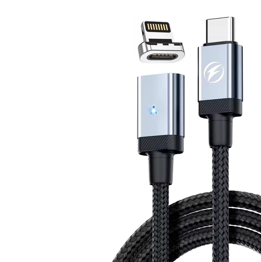 Кабель магнитный FONKEN Type-C to Lightning 65w Fast Charge 2 м Black (25397284) Кабель магнитный FONKEN Type-C to Lightning 65w Fast Charge 2 м Black (25397284)