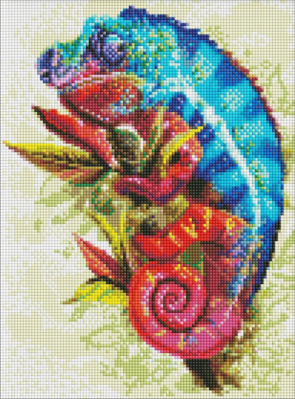Алмазная мозаика Ideyka Яркий хамелеон 30х40 см (2987255130)