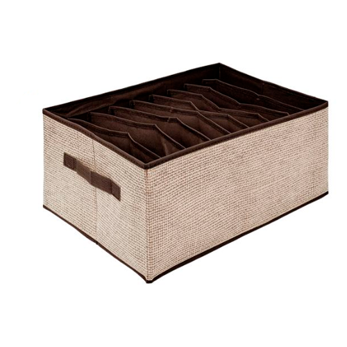 Коробка-органайзер для хранения одежды Home Stenson R89767 9 отделений 44x30x20 см Brown (34063811)
