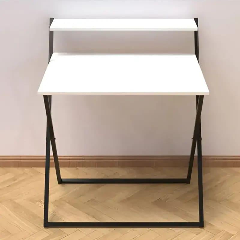 Стіл-трансформер Ferrum-decor Компакт 4 метал/ДСП 16 мм 750x790x720 мм Чорний/Білий (FRD-104690) - фото 1