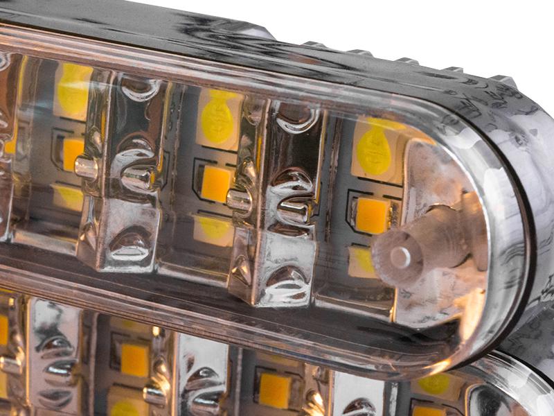 Денні ходові вогні SMD5050-20led SMD3030-10led 12 В з функцією повороту Білий/Жовтий (3028) - фото 4