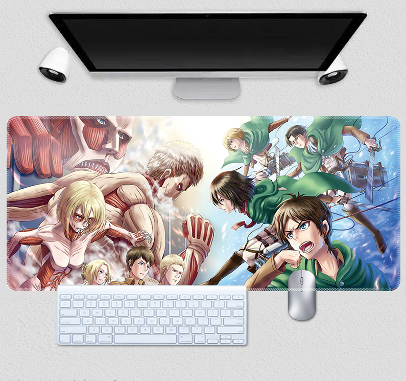 Коврик для мышки с принтом Аниме Attack on Titan 800х300х3 мм (2223605104)
