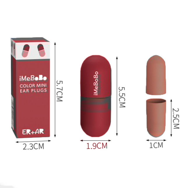 Беруші iMeBoBo поліуретанові вушні затички з футляром Рожевий (04-2) - фото 5 Беруші iMeBoBo поліуретанові вушні затички з футляром Рожевий (04-2) - фото 5