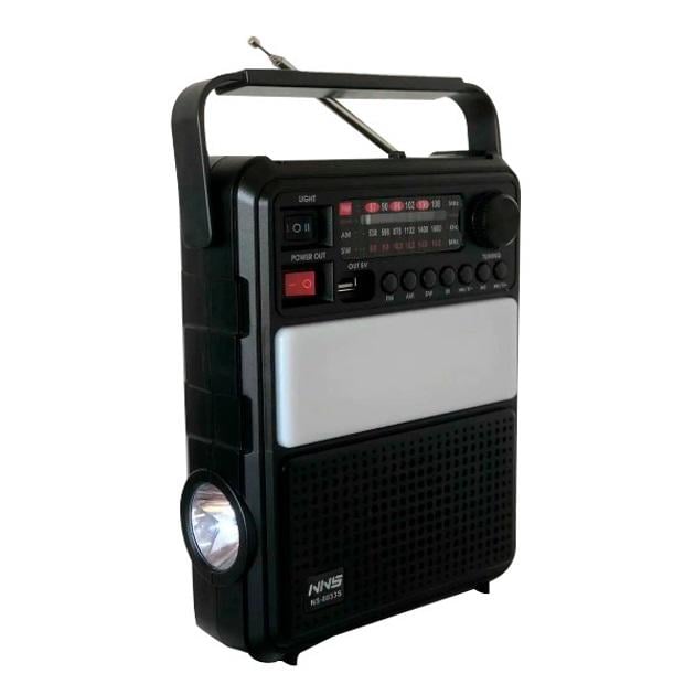 Радиостанция-фонарь NNS Solar Charge NS-8033 LS Bluetooth/FM/USB с солнечной панелью (jz NS-8033 LS)