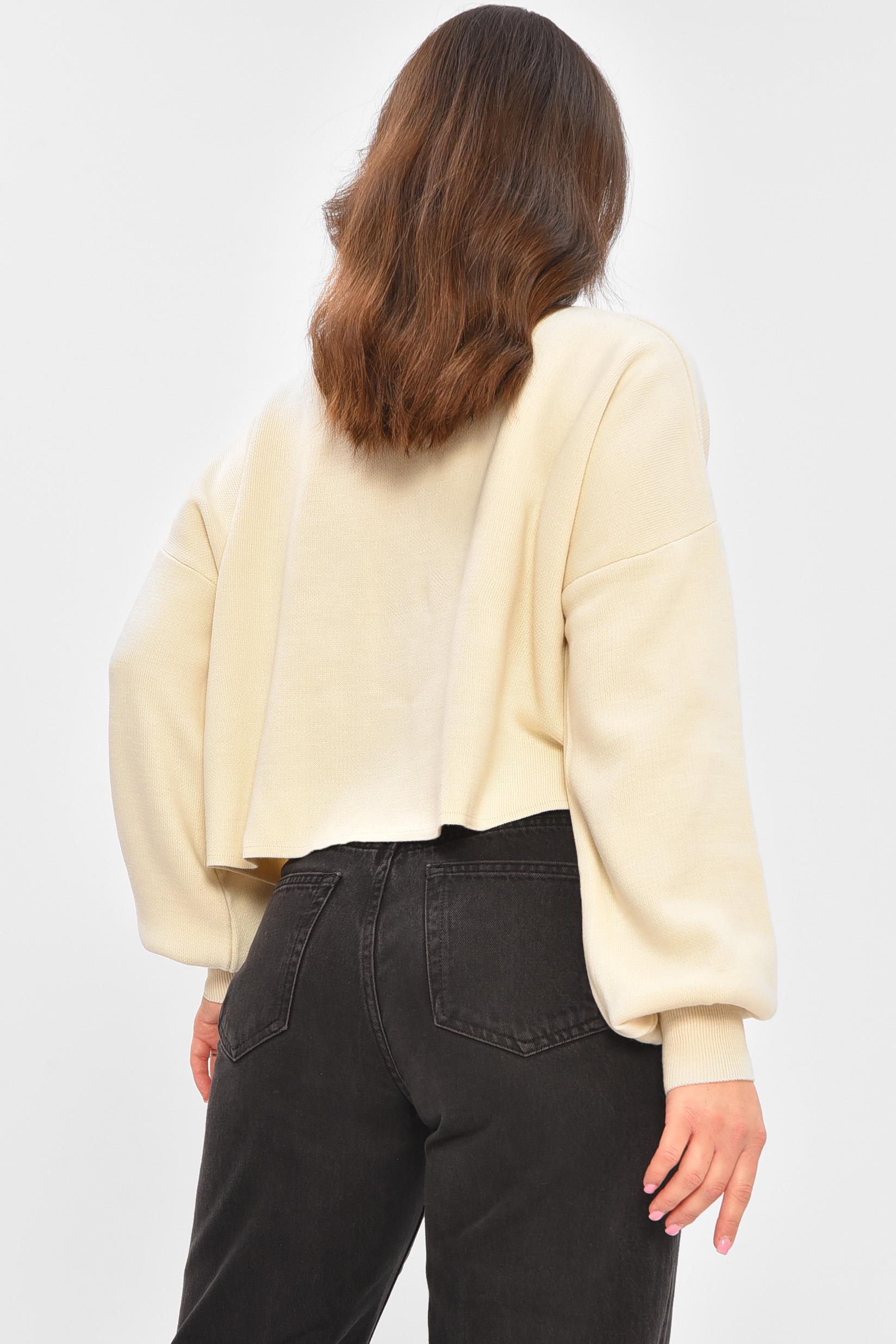 Кофта жіноча 207291 однотонна S-M Світло-бежевий (207291_!338852_42-44) - фото 3 Кофта жіноча 207291 однотонна S-M Світло-бежевий (207291_!338852_42-44) - фото 3