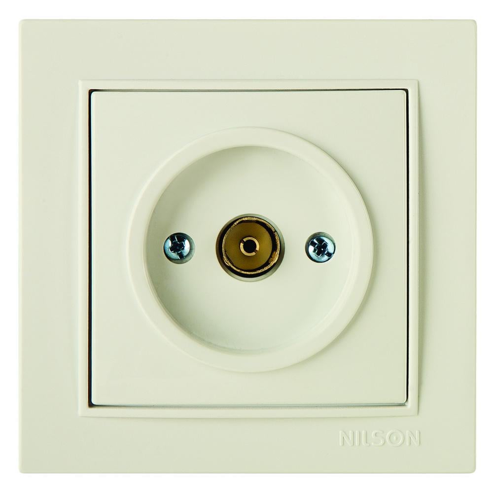 Розетка Nilson Thor TV проходная Кремовый (27121028)