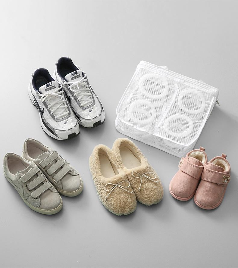 Сітка-мішок R9361 для прання взуття та одягу в пральній машині розмір 28х24,5х8 см Білий - фото 6