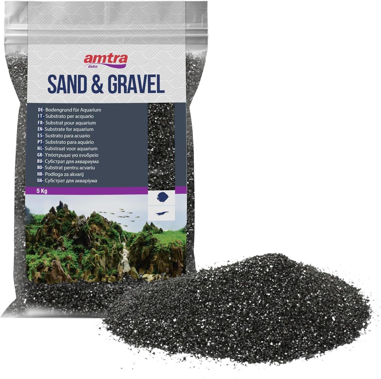 Грунт для аквариума Amtra Sand Fine 0,3-0,9 мм 5 кг Black (1353860070)