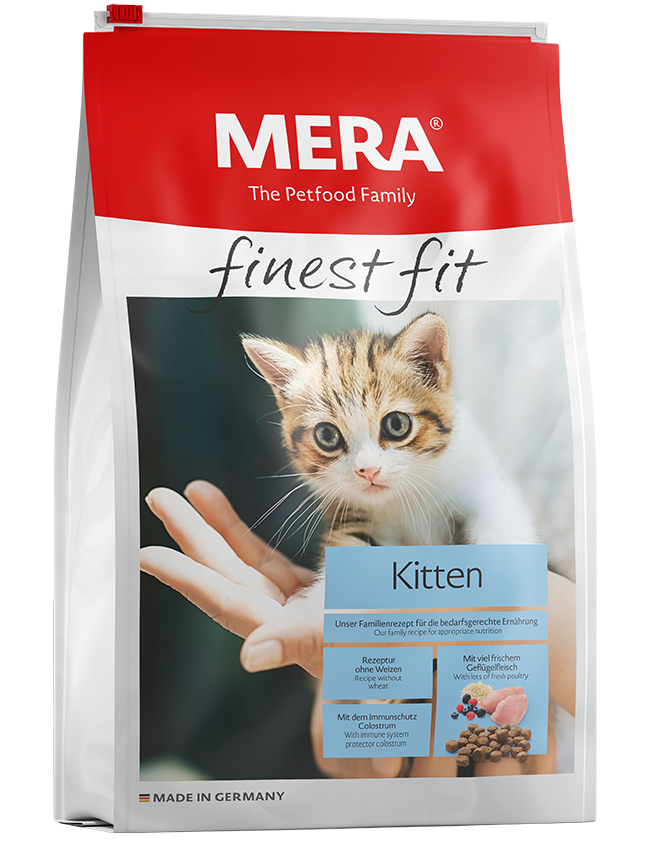 Сухий корм MERA Finest Fit Kitten для кошенят, вагітних та годуючих кішок з птицею та молозивом 1,5 кг - фото 1