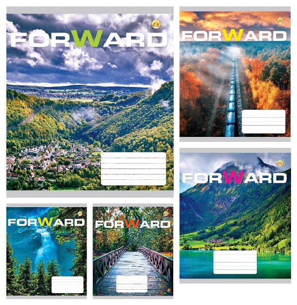 Зошити учнівські Тетрада Природа в клітинку тверда палітурка 12 арк. 25 шт. (MTT-199147)