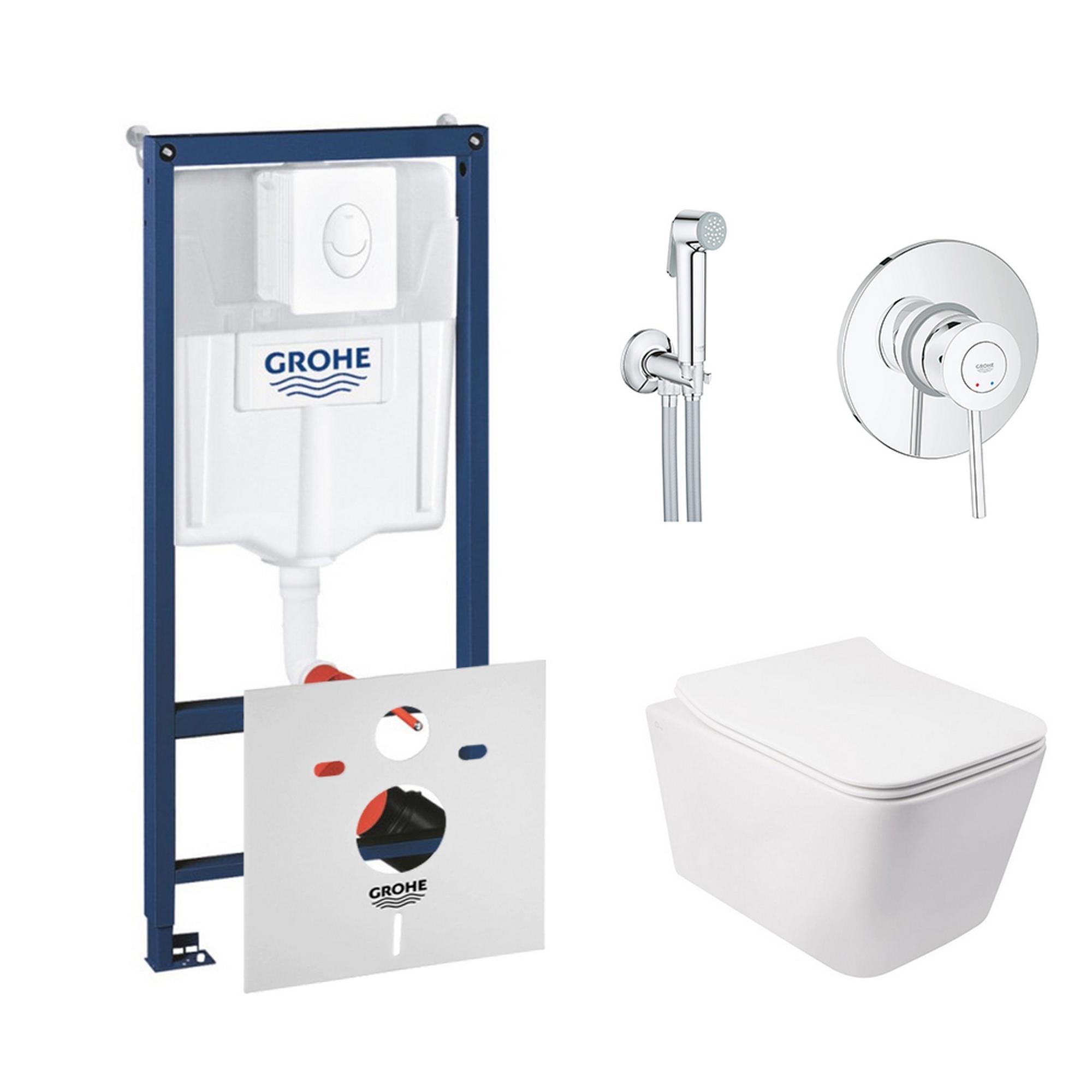 Комплект инсталляции Grohe Rapid SL 38722001QT05335170W2904800S с унитазом и кнопкой (75798)