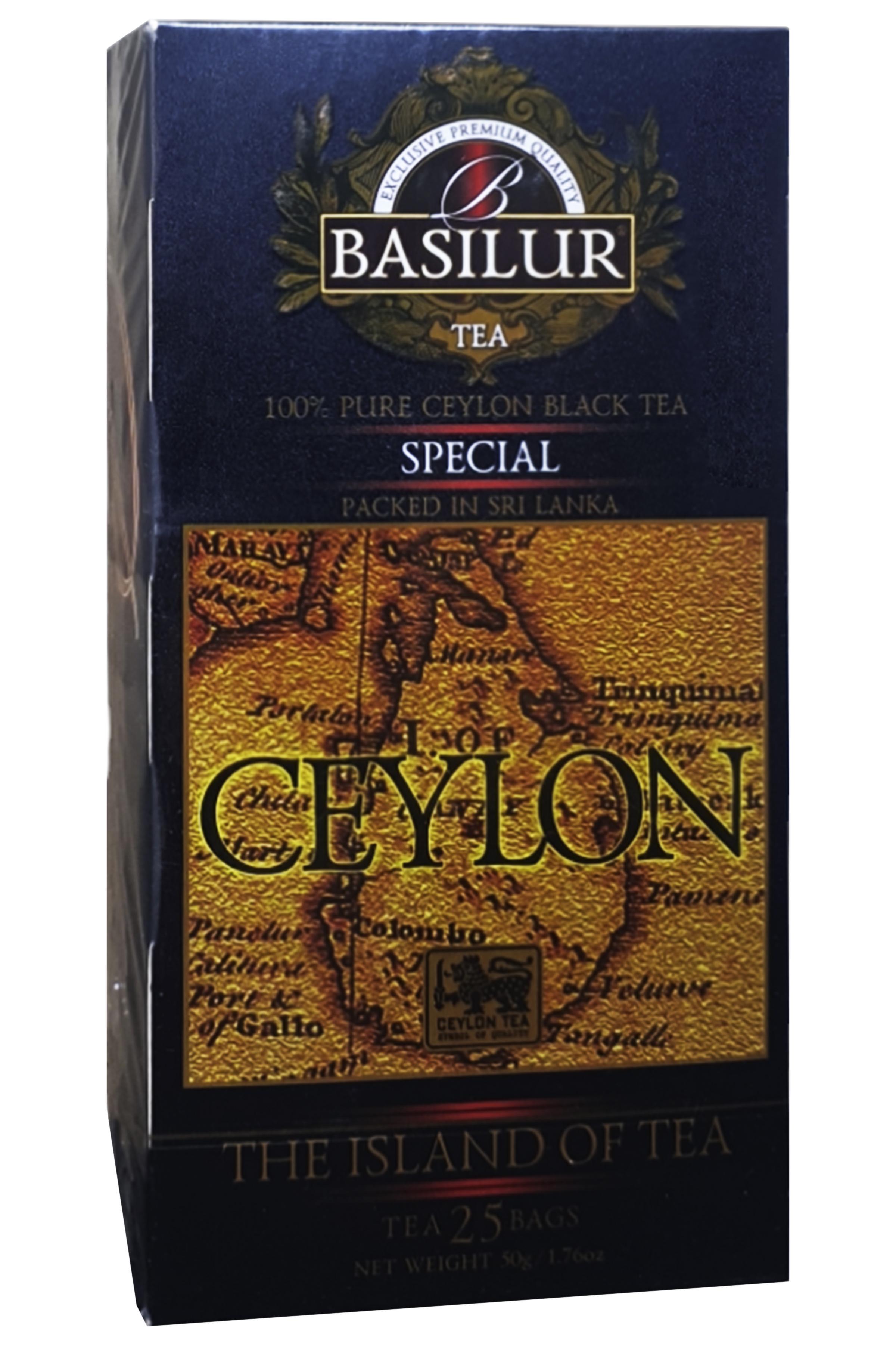 Чай черный Basilur Остров Цейлона Особый в пакетиках 25 шт. * 2 г (58865)