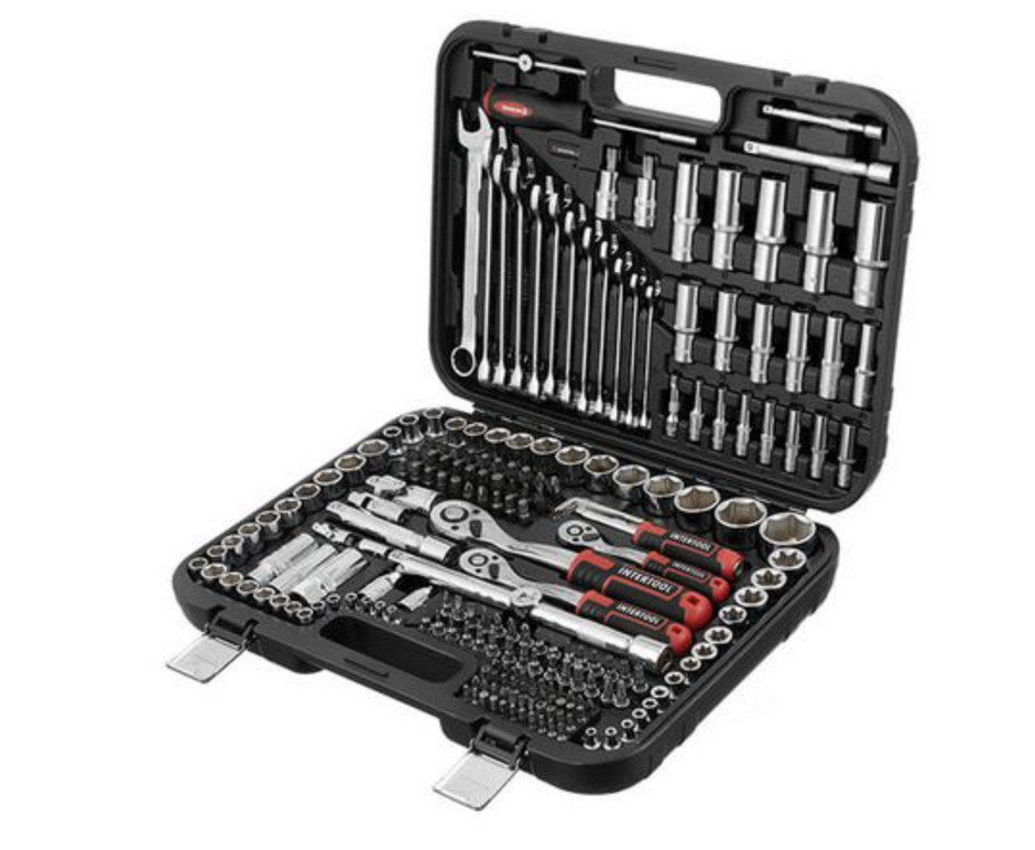 Набор инструментов Intertool ET-8219 1/2" & 3/8" & 1/4 " 219 шт. Cr-V STORM (29818064)