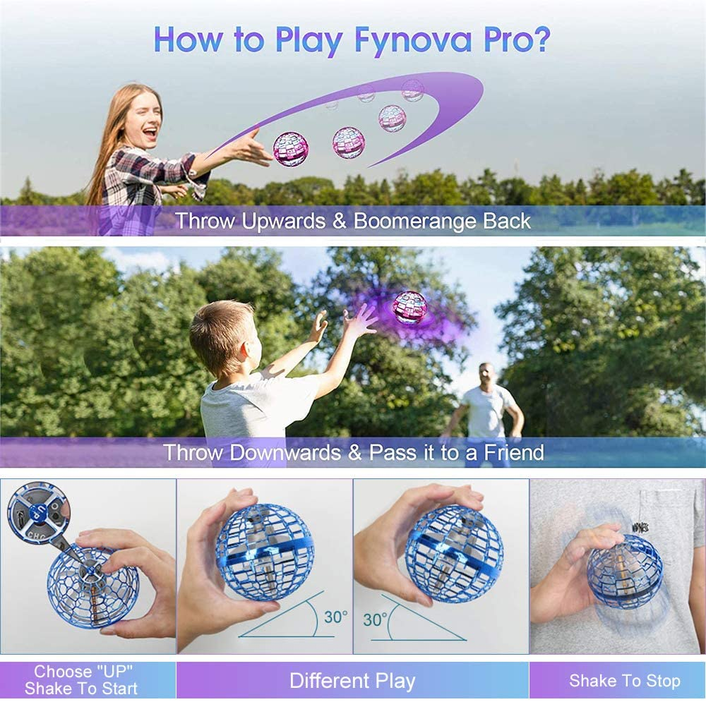 Куля літаюча NovaFly Pro з LED підсвічуванням 95 мм (d1da0a3a) - фото 5