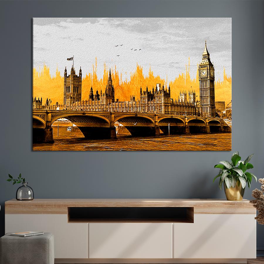 Картина на холсте Вестминстерский дворец в Лондоне 80x54 см (V267-1_L)