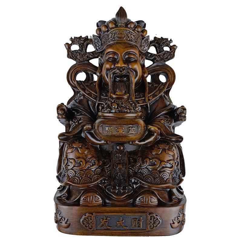 Статуэтка Цай Шень бог богатства 28x17x17 см Коричневый (C4109)