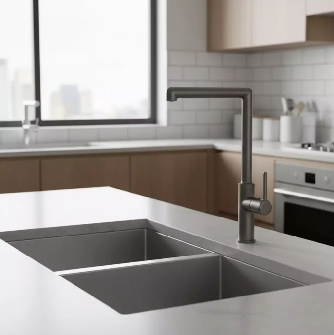 Смеситель для кухни Devit Do It 5050050В цвет Brushed Gun Metal (550280)