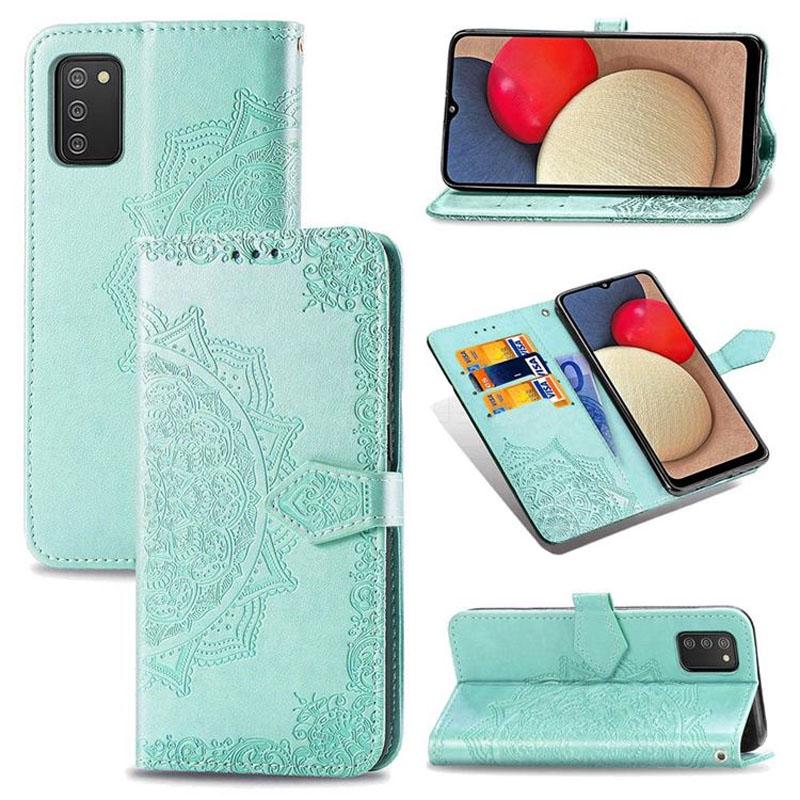 Шкіряний чохол (книжка) Art Case з візитниці для Samsung Galaxy A02s Бірюзовий - фото 3